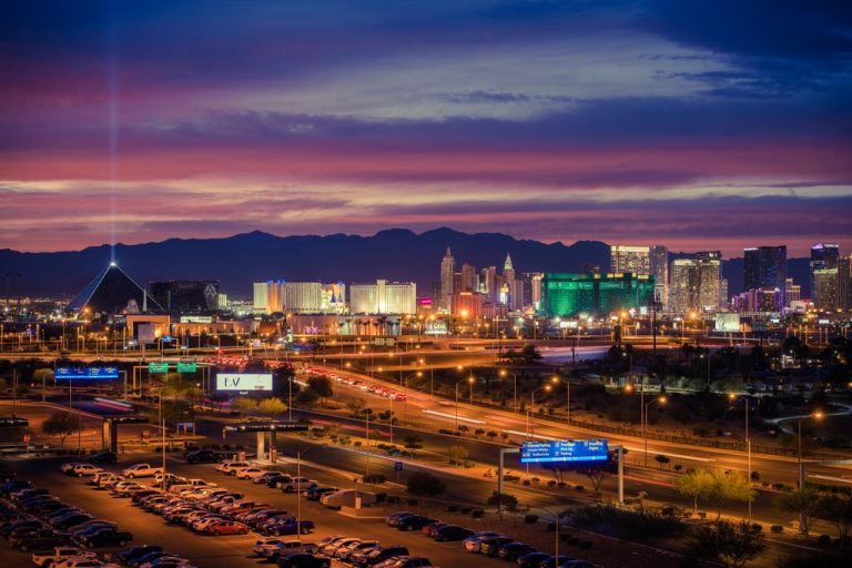 Las Vegas, Nevada Skyline At Night