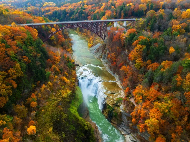 New York State Park Displaying Fall Colors