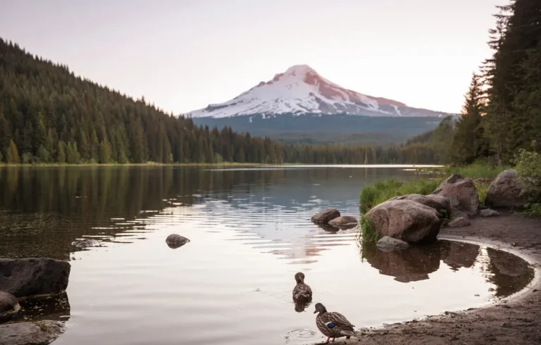 Mt. Hood From A Lake In Oregon